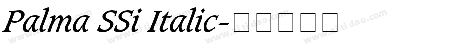 Palma SSi Italic字体转换